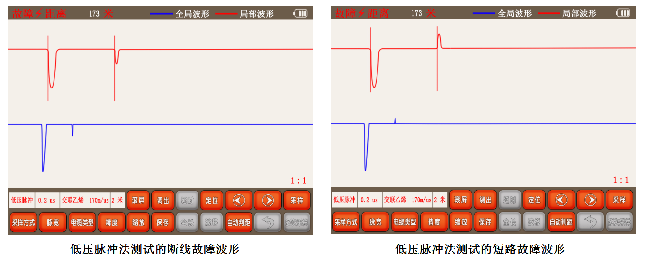 GDBN-C2000电缆故障测试仪低压脉冲法显示波形